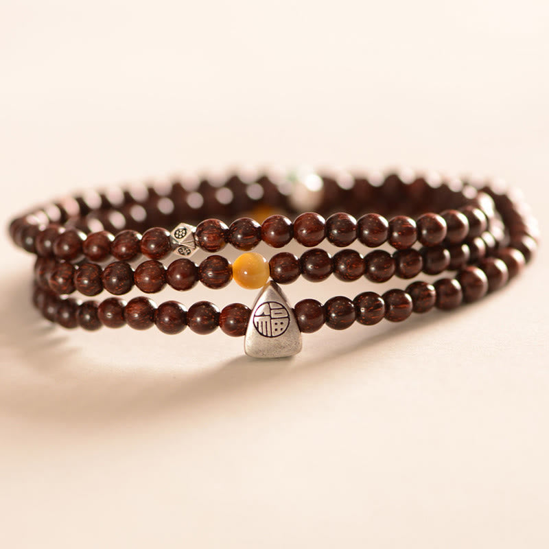 Armband 925 Silber Sandelholz Fu-Zeichen – Schutz