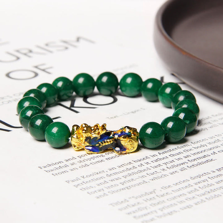 Armband Pixiu Jade "Wohlstand Schutz Glück"