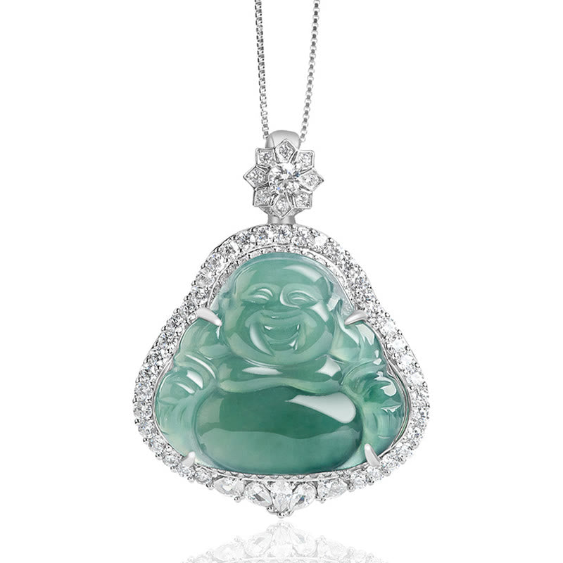 Kette Jade grüner Buddha Anhänger