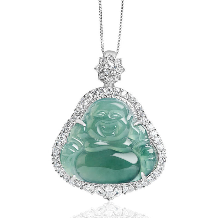 Kette Jade grüner Buddha Anhänger