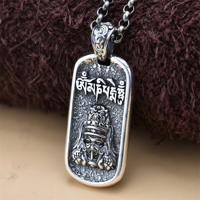 Kette Sterlingsilber, Anhänger, Buddhismus, Tibetisch, Silber