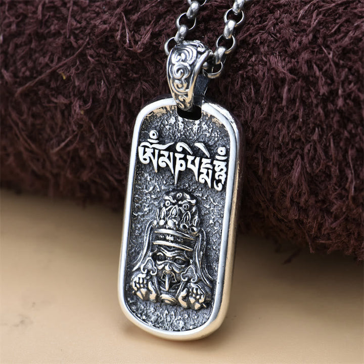Kette Sterlingsilber, Anhänger, Buddhismus, Tibetisch, Silber