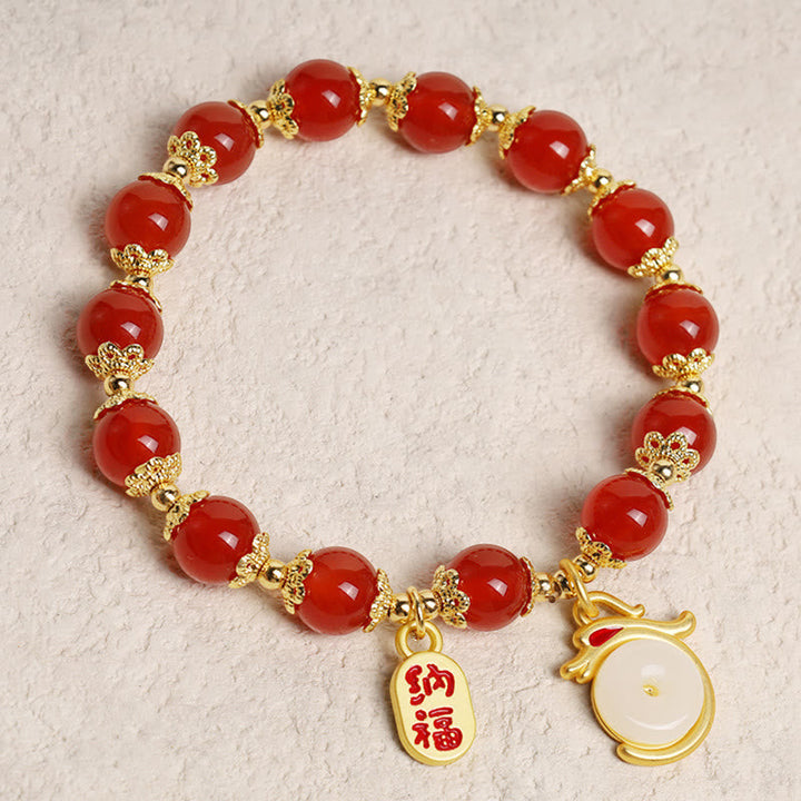 Armband Drachenjahr - Aventurin Achat "Glück"
