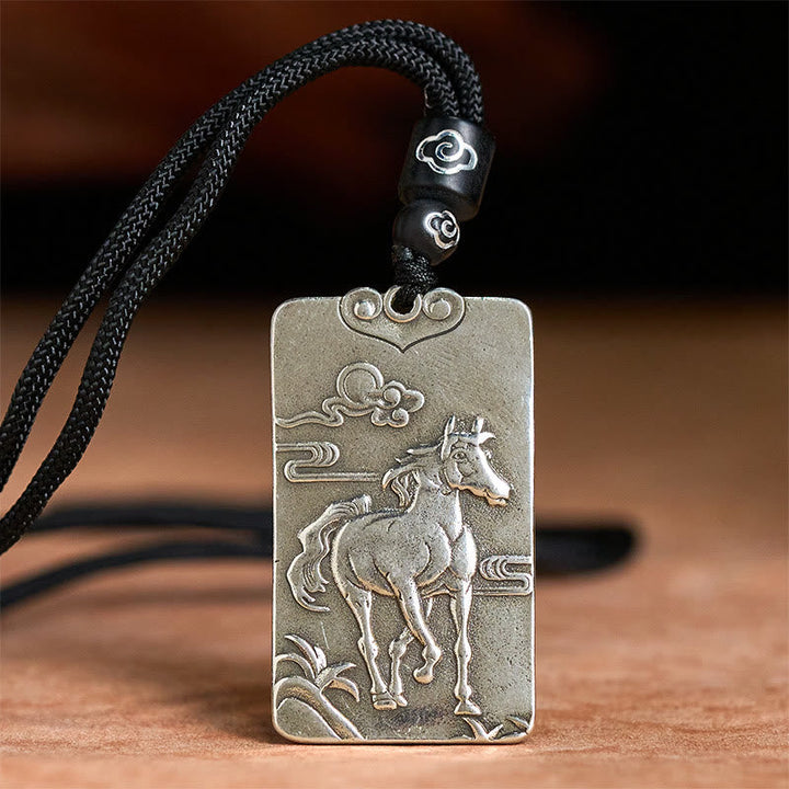 Pferd Kupfer Kette Tierkreis Balance Anhänger Schmuck mit Perlen
