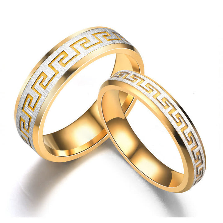 Ring Titanstahl Tibetische Mauer – Balance