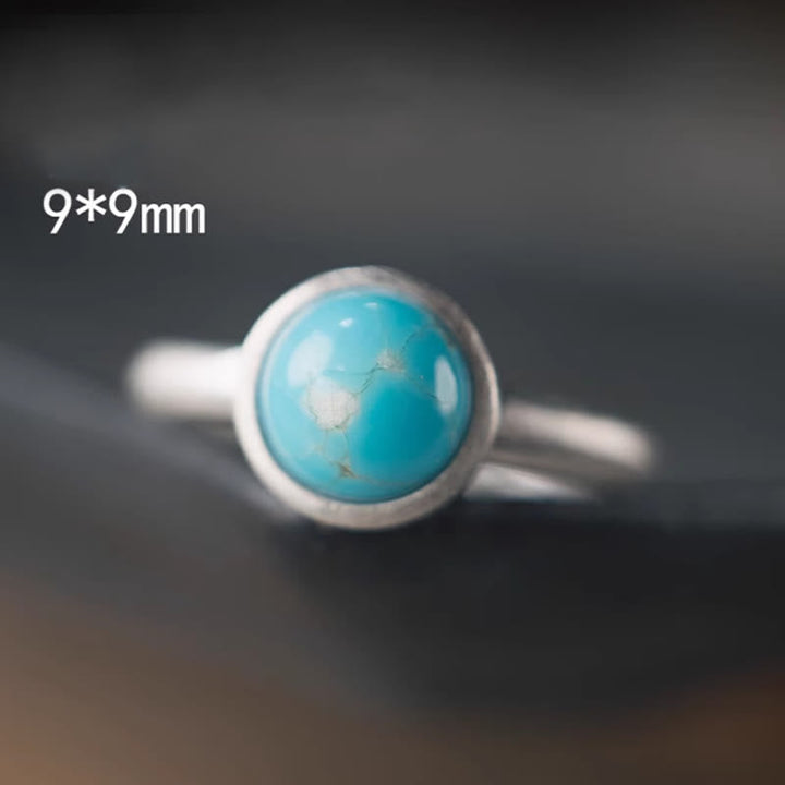 Ring 925 Silber Lapislazuli Türkis Balance eleganter Edelstein