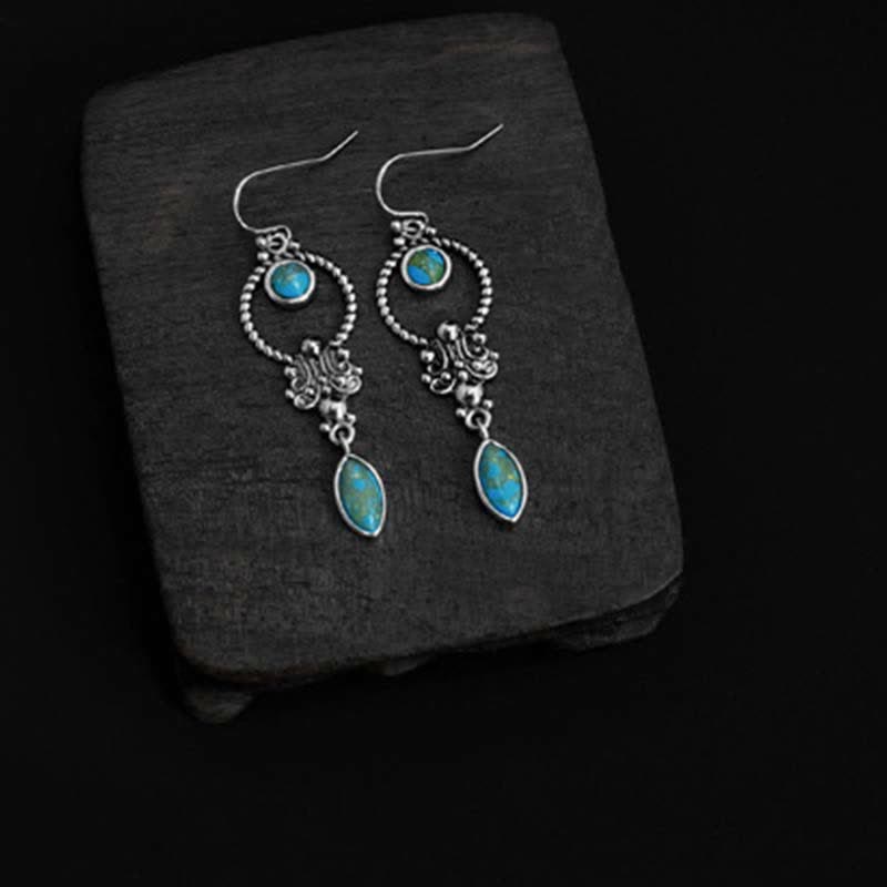 Türkis Ohrringe Silber Wassertropfen Boho Schmuck spirituell Ohrhänger Balance