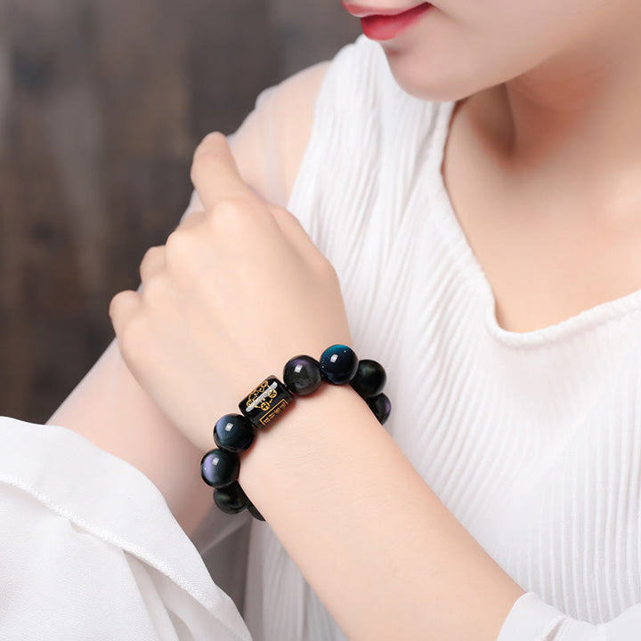 Armband Regenbogen Obsidian - Schutz Wandel