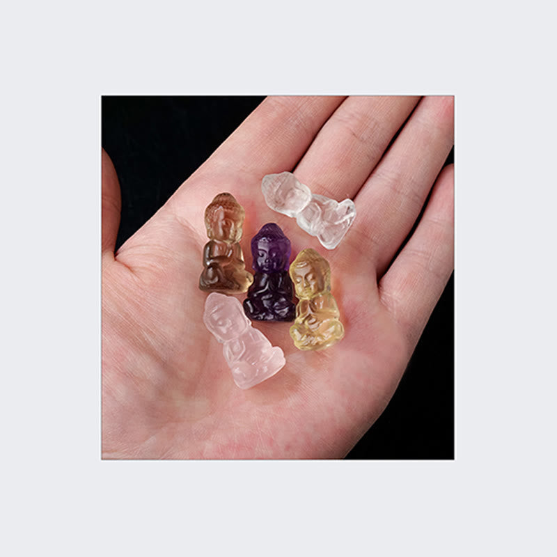 Amethyst Buddha Anhänger Kristall Harmonie miniatur