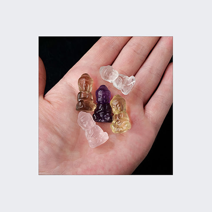 Amethyst Buddha Anhänger Kristall Harmonie miniatur
