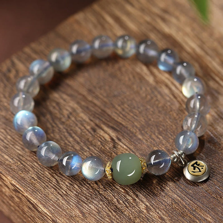 Armband 925 Silber Mondstein Chinesisches Tierkreis