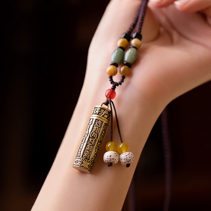 Anhänger Achat Om Mani Padme Hum Schutz Heilung Naturstein Armband
