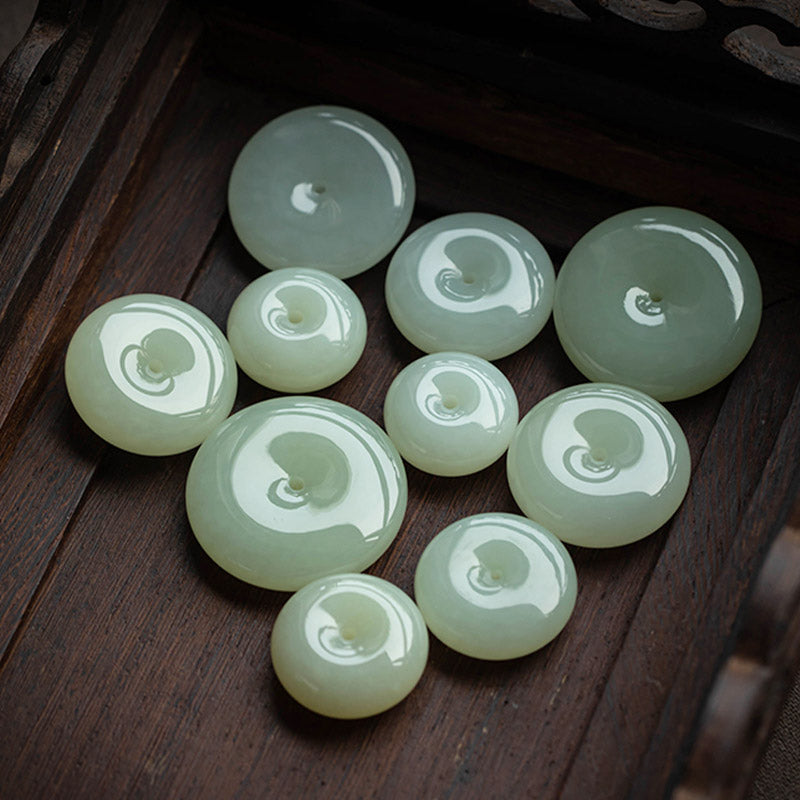 Jade-Anhänger Kette grüne Jade Glück Natur