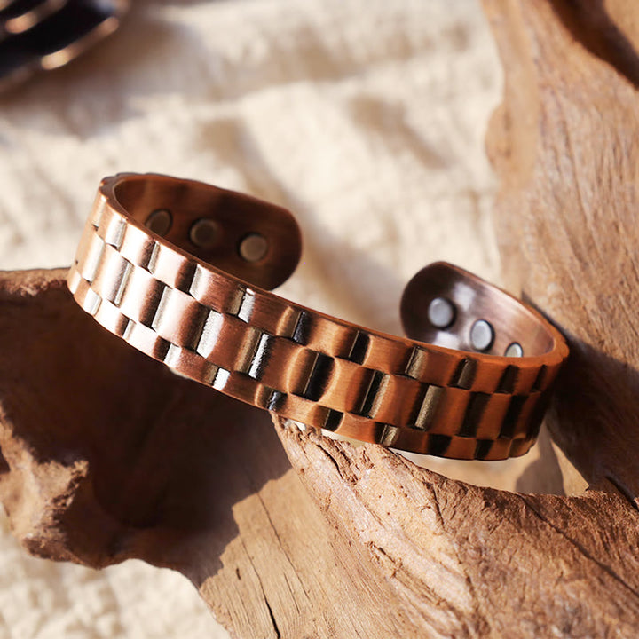 Armband Kupfer – Balance & Energie mit magnetischen Steinen glänzend.