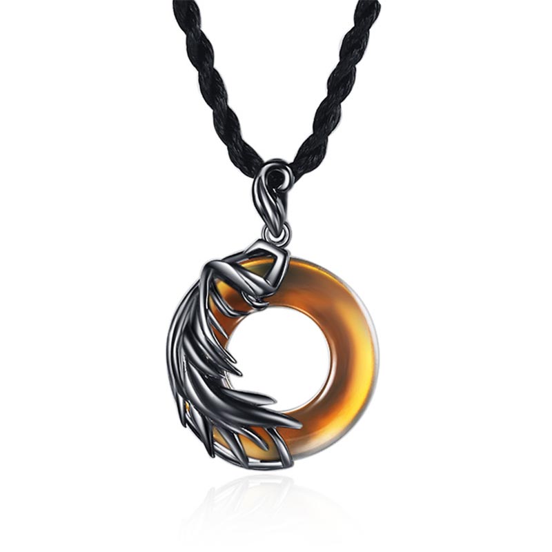 Kette Obsidian Chalcedon Lotus – Bild 2 – Kette Obsidian Chalcedon Lotus Anhänger golden schwarz Naturstein