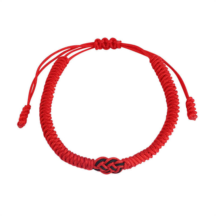 Armband Rot Schwarz Chinesischer Knoten - Schutz
