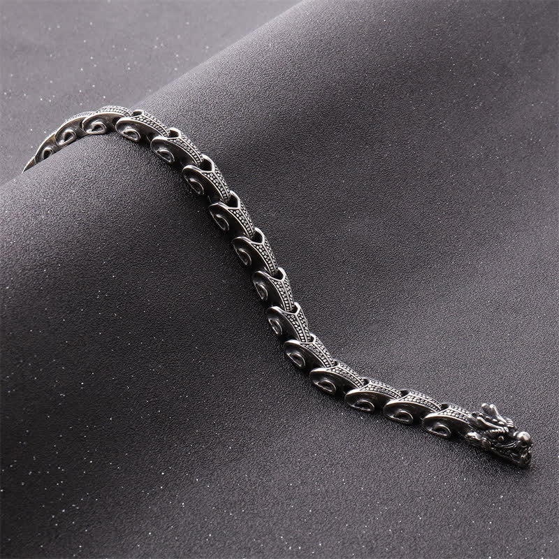 Anhänger Kette Titanium Drachen Schutz silber