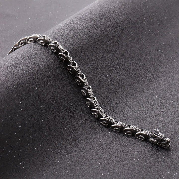 Anhänger Kette Titanium Drachen Schutz silber