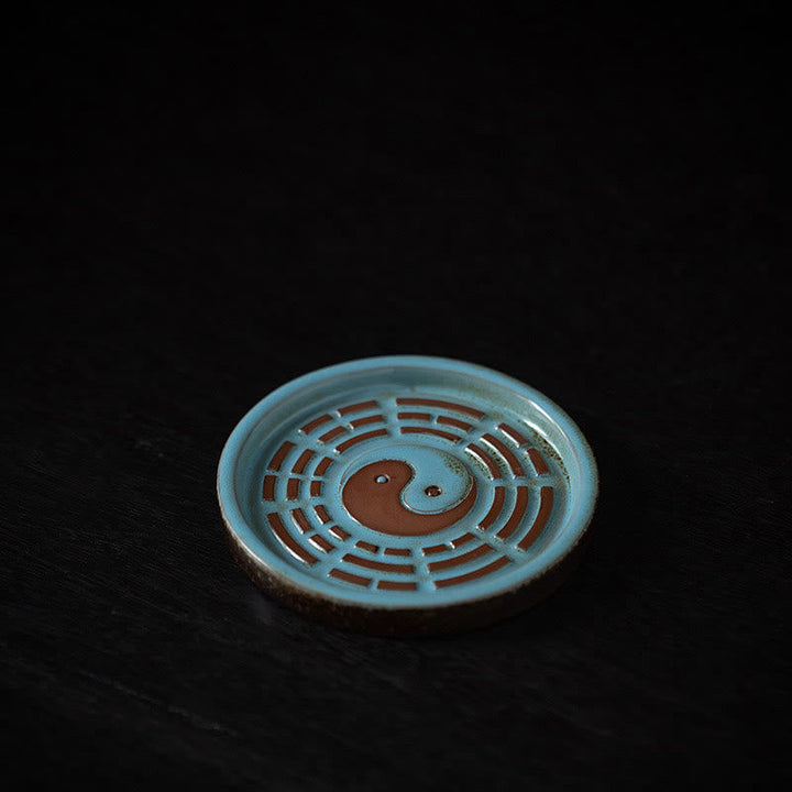 Räuchergefäß Mit Sieb Bagua Schatzschale Blaues Bagua-Tablett