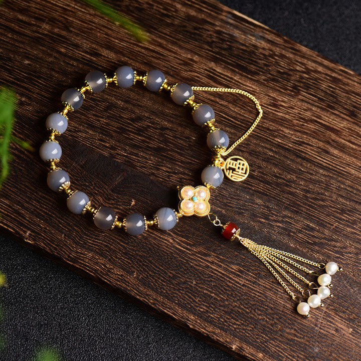 Armband Achat Perle Fu-Zeichen – Balance