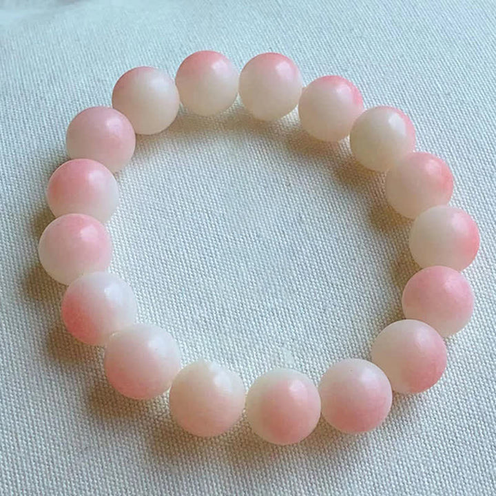 Rosenquarz Armband Bodhi Katze – Glück & Liebe elastisch Naturstein