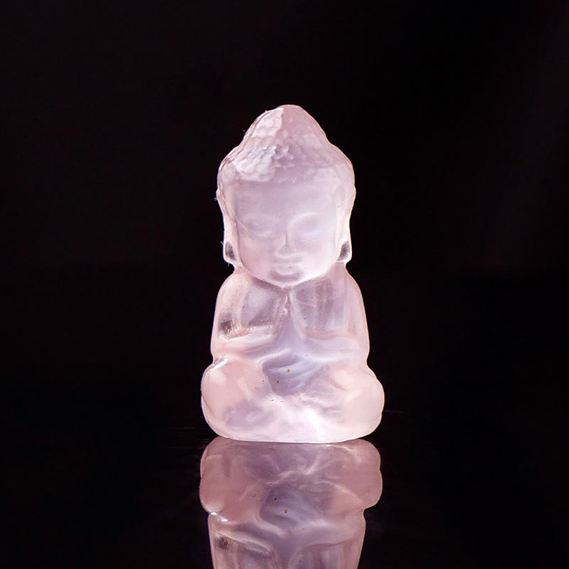 Anhänger Kette Amethyst Buddha Harmonie Rosenquarz