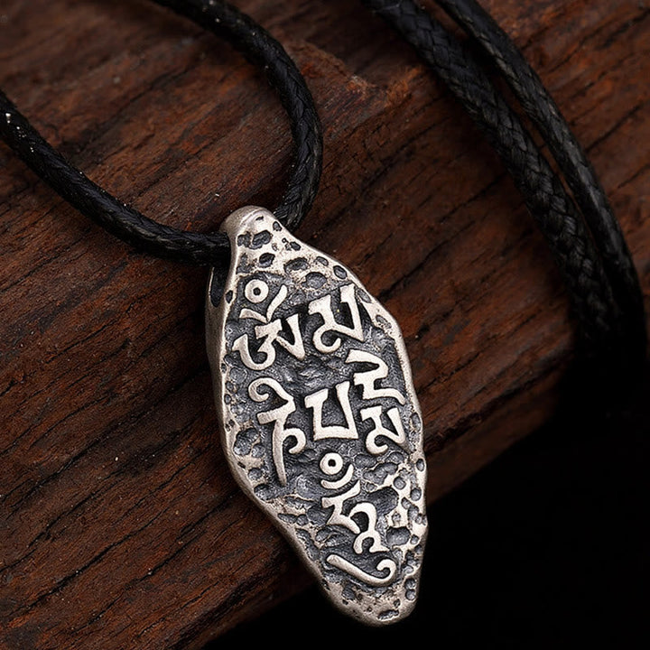 Kette Vajra – Segen – Bild 10 – Silberner Vajra Anhänger Kette Segen buddhistisches Symbol schwarze Kordel
