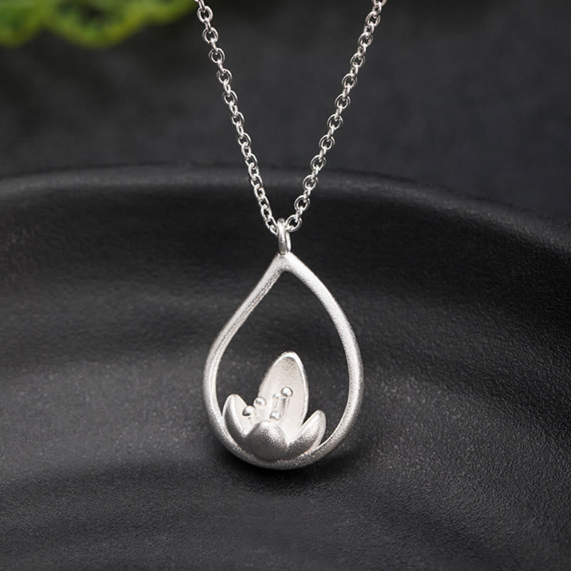 Lotus Blüte Kette Sterlingsilber Erleuchtung