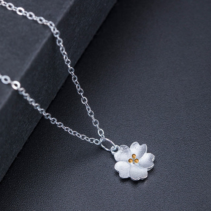 Silberkette Blüte Segen Anhänger Silber
