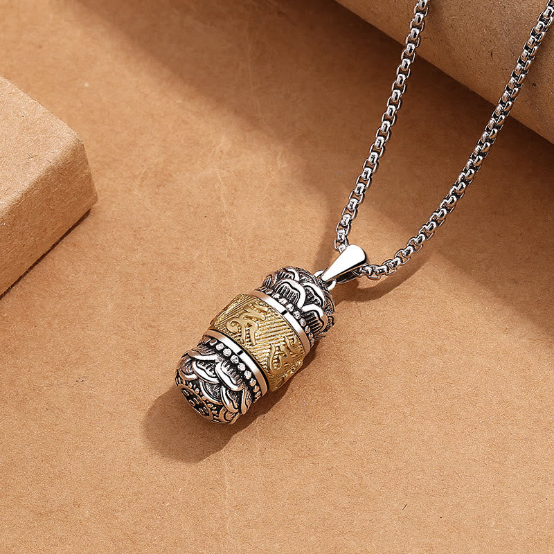 Kette Stein – Bild 2 – Silber Kette mit Stein Anhänger graviert zwei Farbton Design