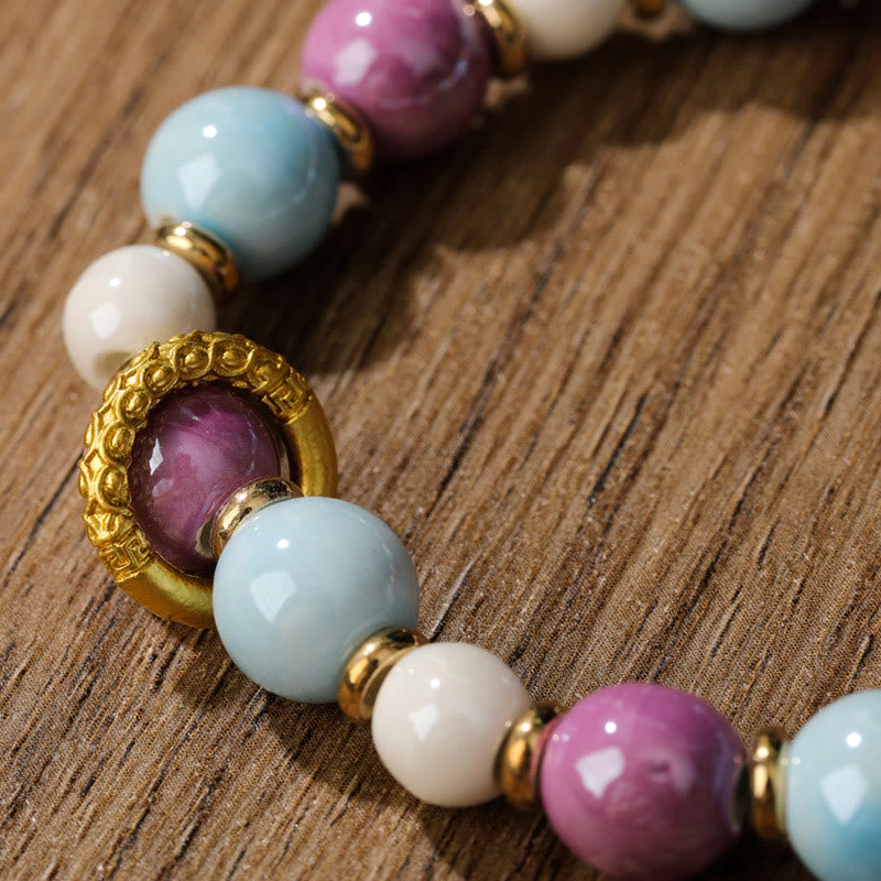 Armband – Schutz & Wohlstand & Energie mit Edelsteinen und Goldakzenten