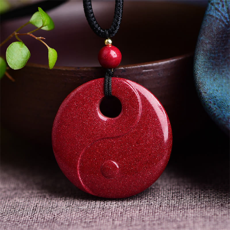 Anhänger Yin Yang Zinnober Segen Kette Balance