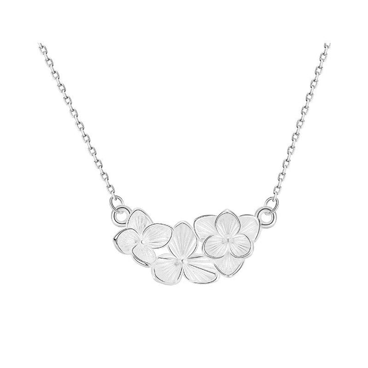 Sterlingsilber Kette Blumen-Anhänger Segen Symbol Halskette