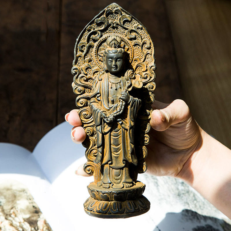 Buddha Amitabha Guanyin Eisen Rost Deko