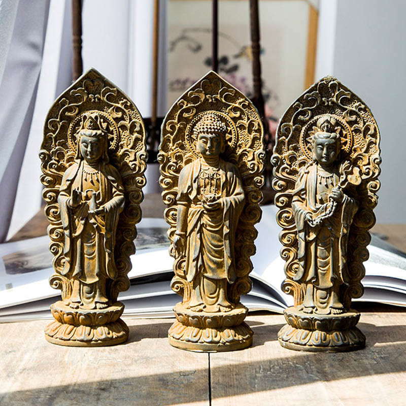 Buddha Amitabha Guanyin Eisen Rost Feng Shui
