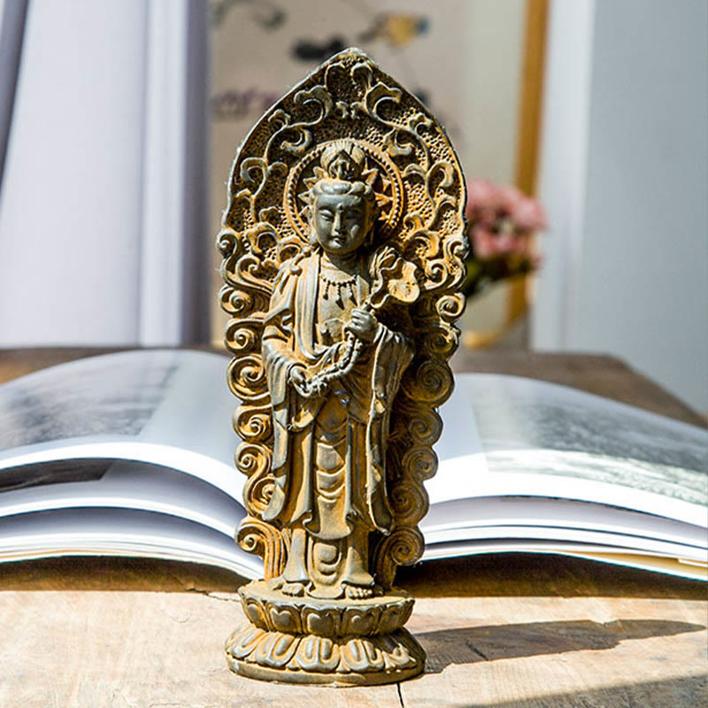 Buddha Amitabha Guanyin Eisen Rost Glücksbringer