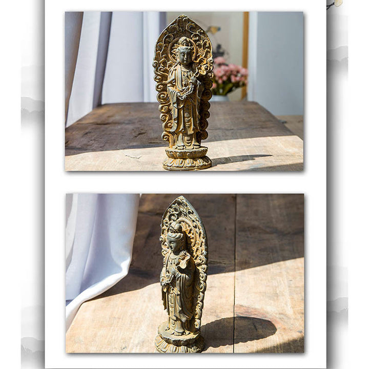 Buddha Amitabha Guanyin Eisen Rost Wohnzimmer