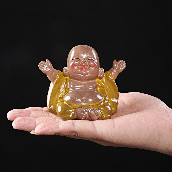 Buddha Dekofiguren Wohnzimmer Reichtum Feng Shui