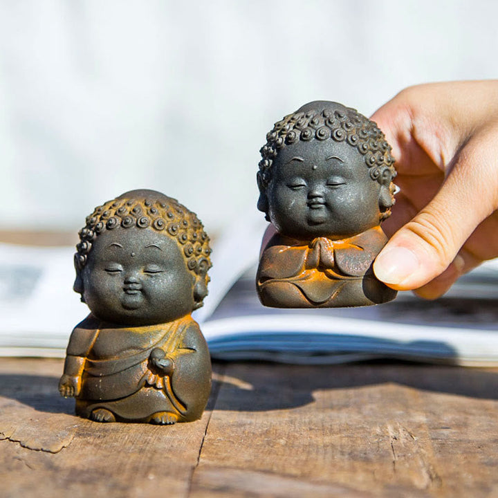 Buddha Figur Klein Eisen Rost Harz Deko