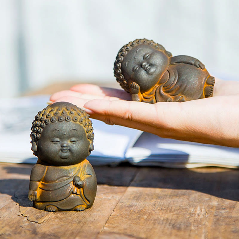 Buddha Figur Klein Eisen Rost Harz Geschenk