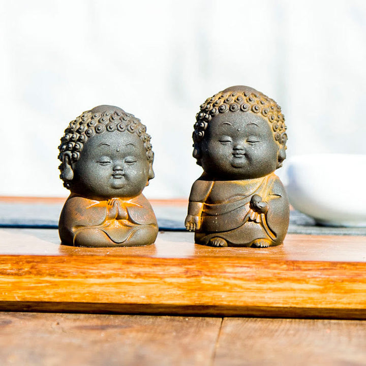 Buddha Figur Klein Eisen Rost Harz Wohnzimmer