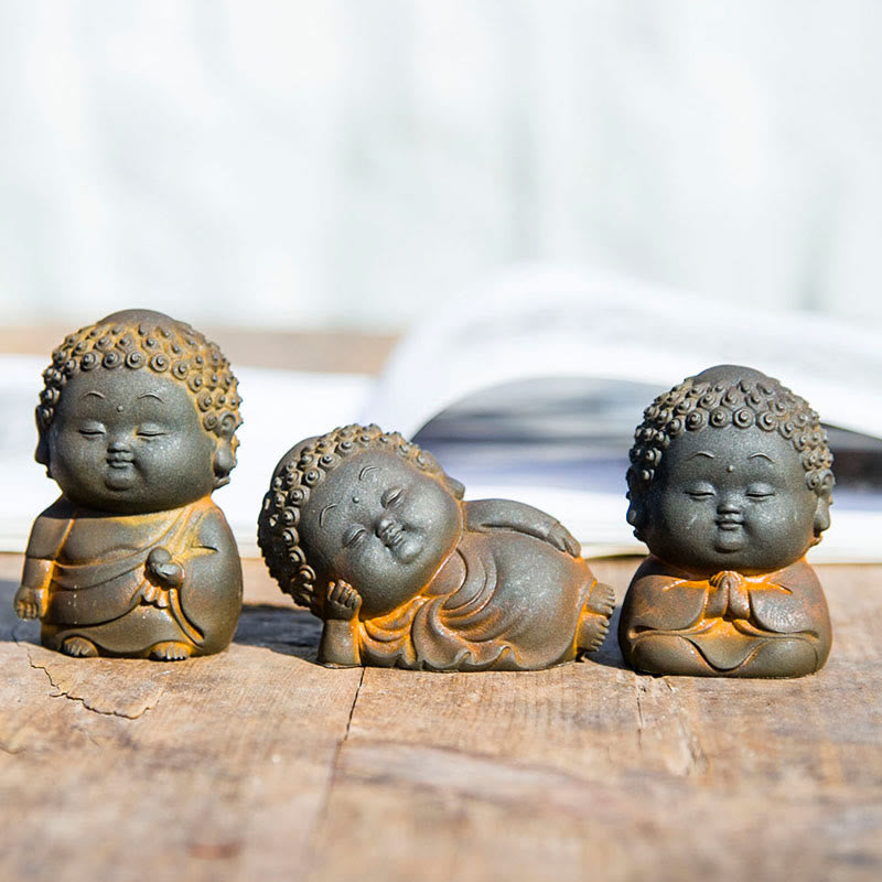 Buddha Figur Klein Eisen Rost Harz