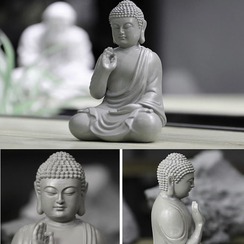 Buddha Figur Klein Meditation Harz Geschenk
