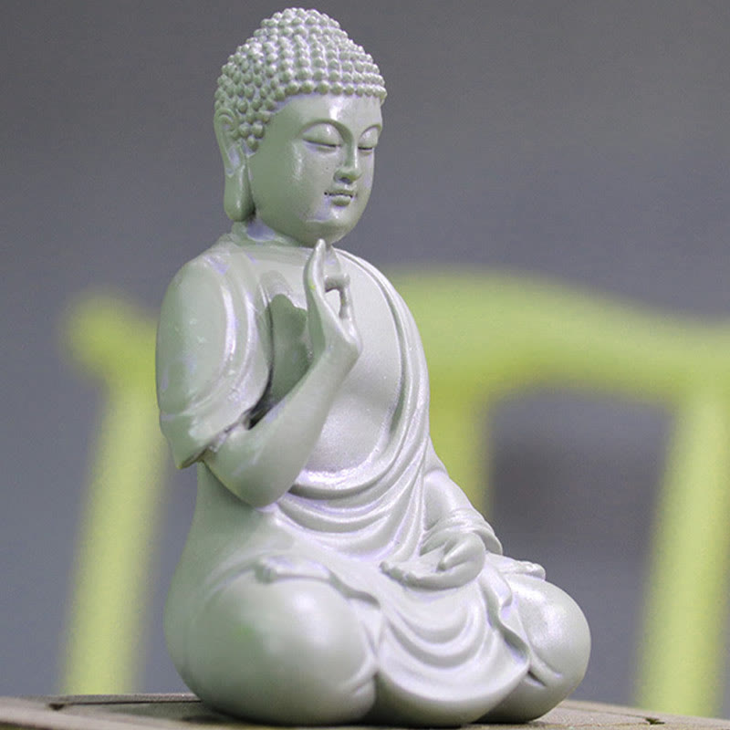 Buddha Figur Klein Meditation Harz Glücksbringer