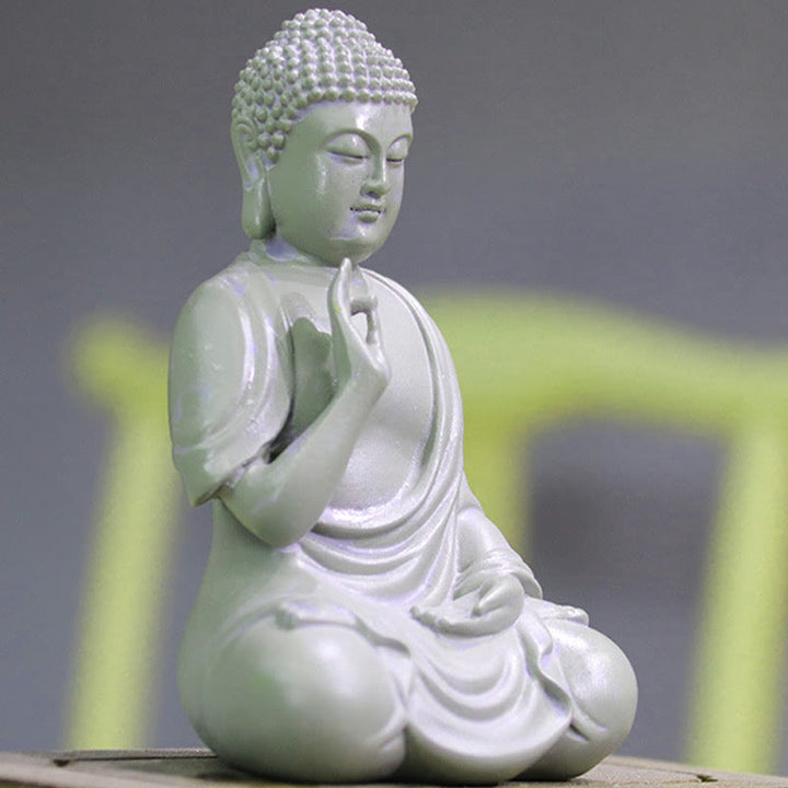 Buddha Figur Klein Meditation Harz Glücksbringer