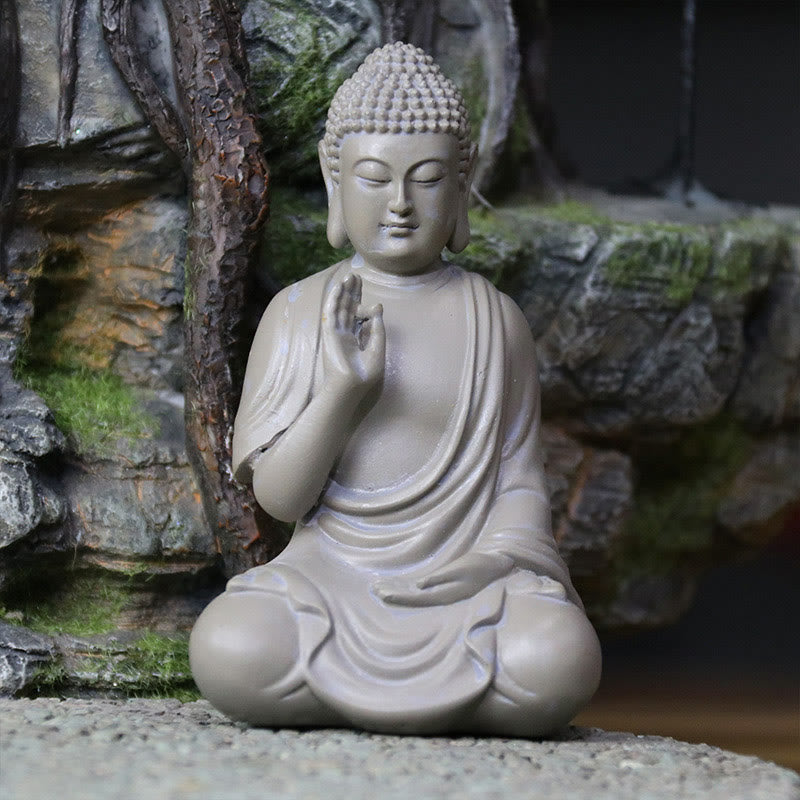 Buddha Figur Klein Meditation Harz Wohnzimmer