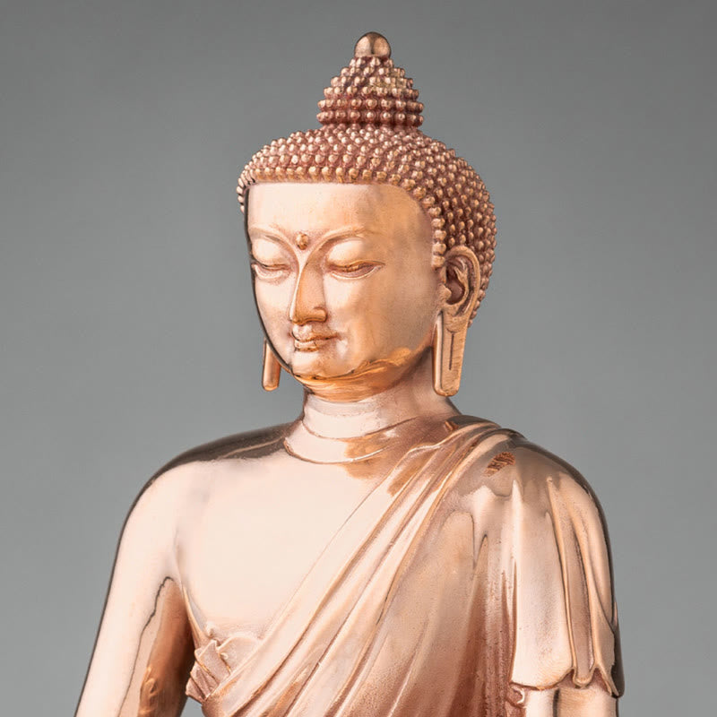 Buddha Gautama Shakyamuni Kupfer Serenität Deko