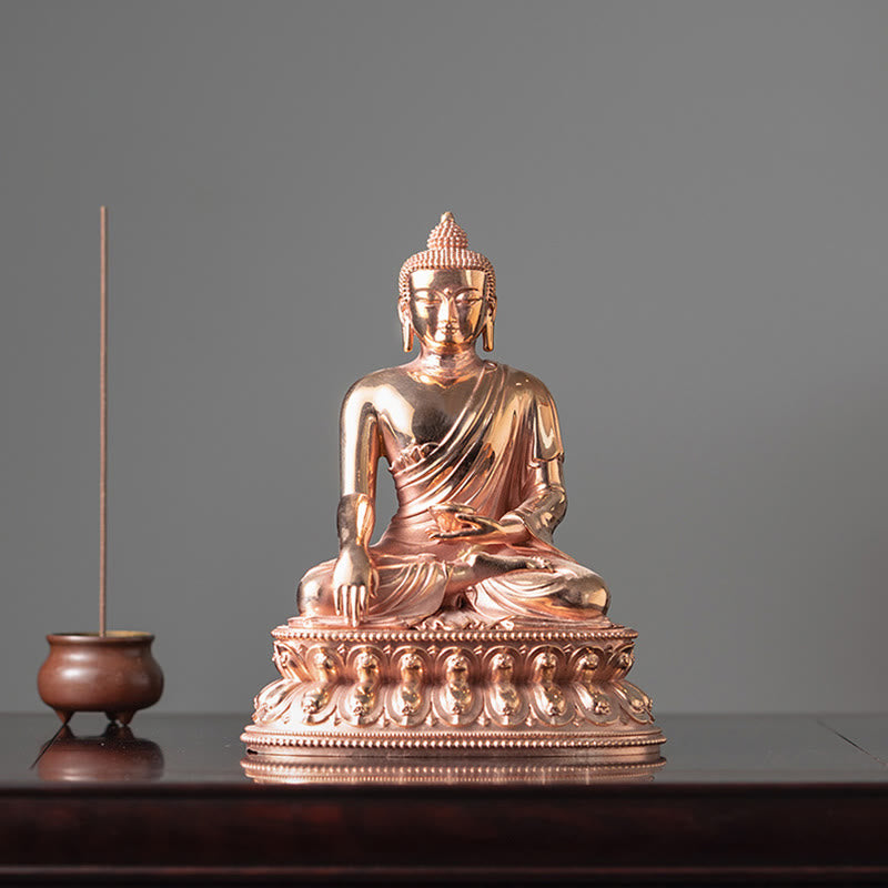 Buddha Gautama Shakyamuni Kupfer Serenität Feng Shui