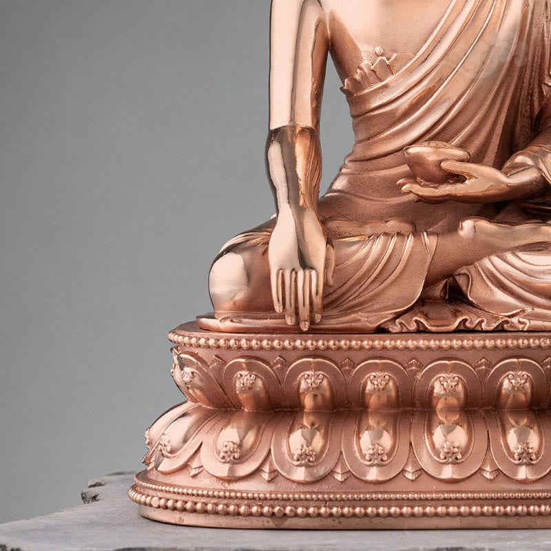 Buddha Gautama Shakyamuni Kupfer Serenität Glücksbringer