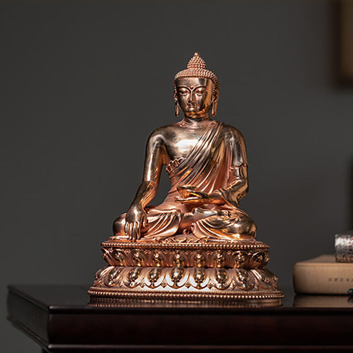 Buddha Gautama Shakyamuni Kupfer Serenität Wohnzimmer